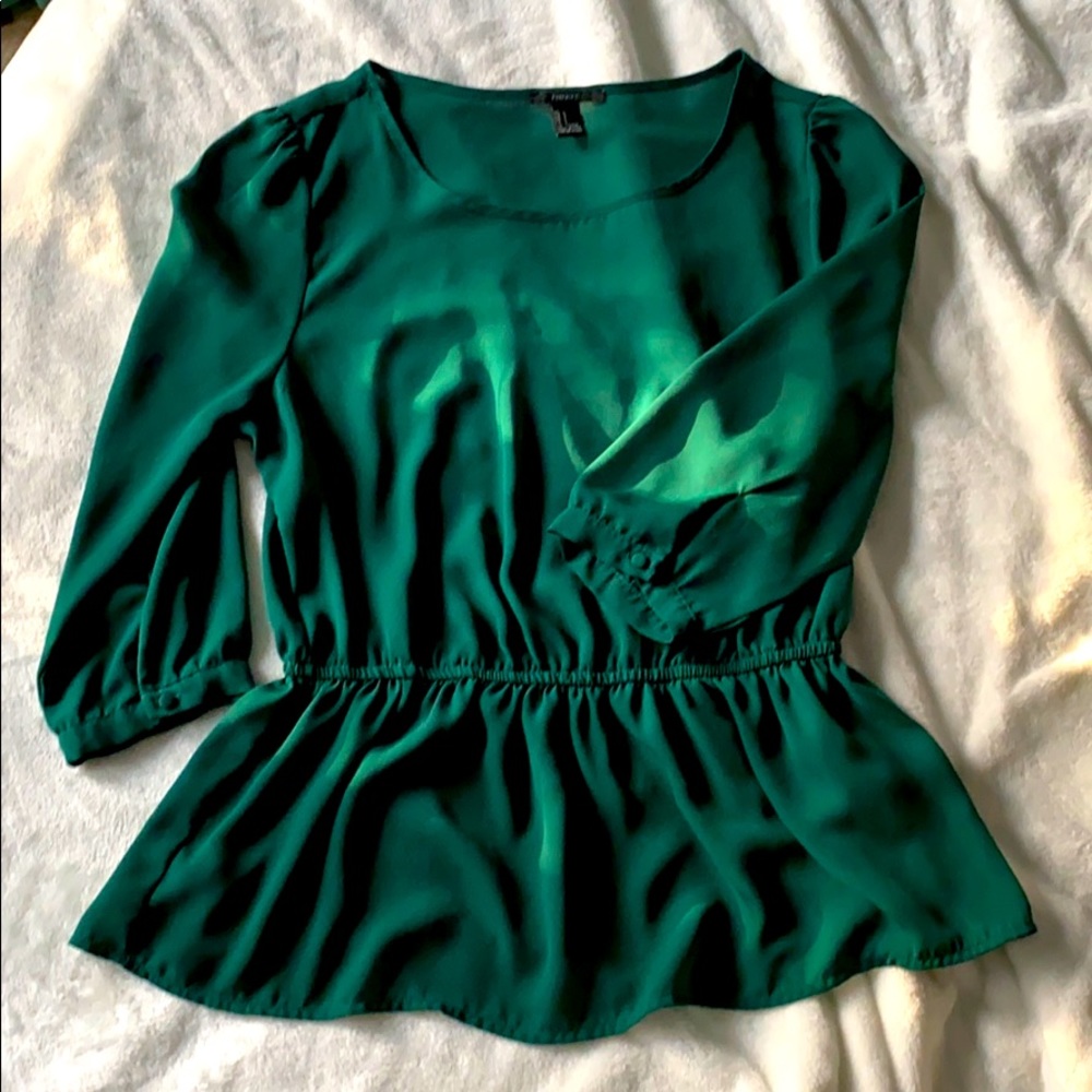 Forever 21 green blouse